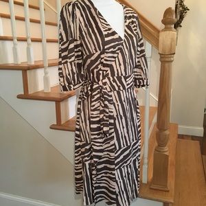 Banana Republic Wrap Dress Zebra Print 2